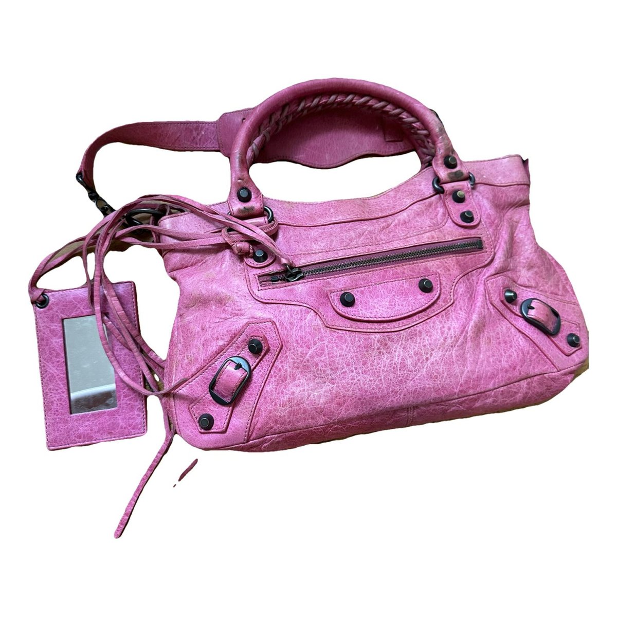 First leather handbag