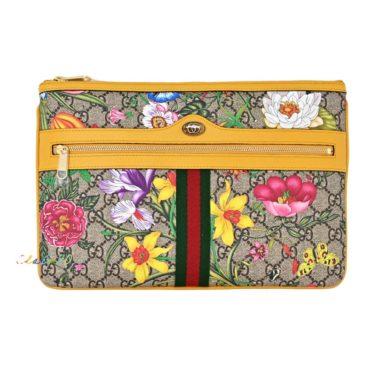 Ophidia cloth clutch bag