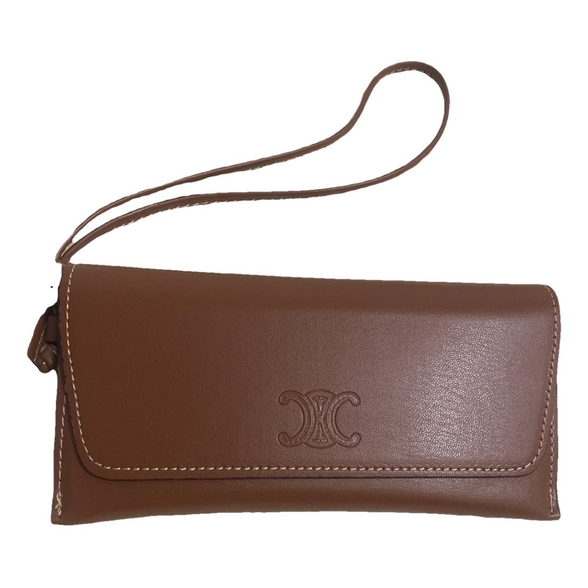 Triomphe leather clutch bag