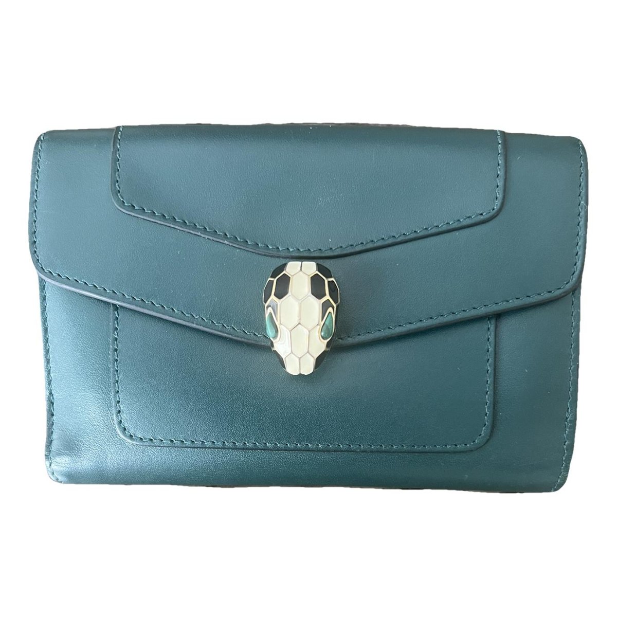 Serpenti leather wallet