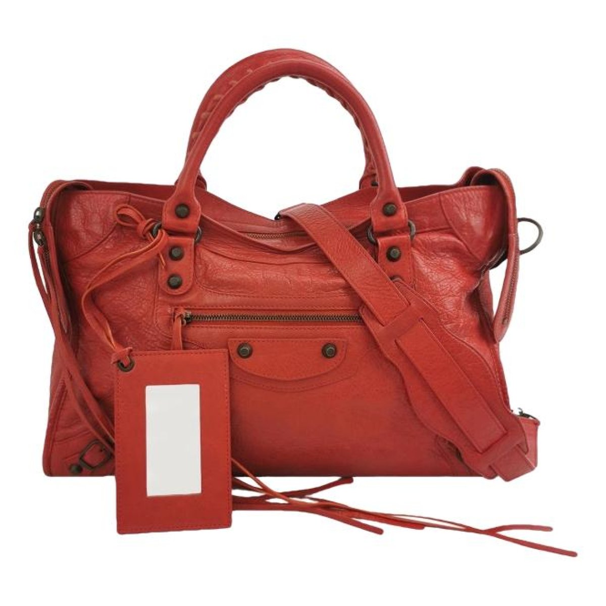 Classic Metalic leather handbag
