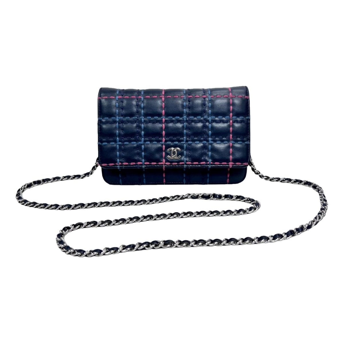 Wallet on Chain leather handbag