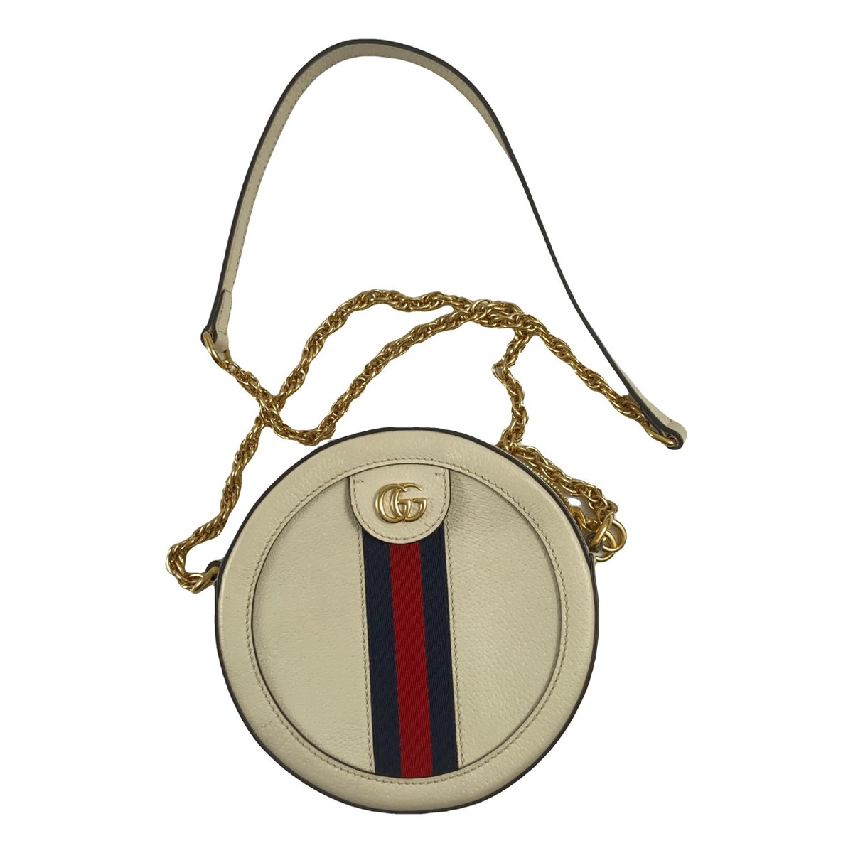Ophidia Round leather handbag