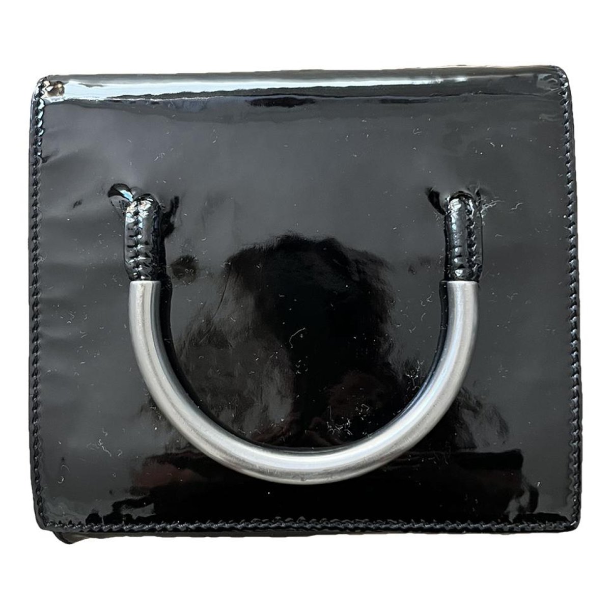 Patent leather clutch bag