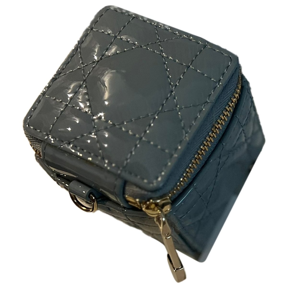 Lady Dior patent leather clutch bag