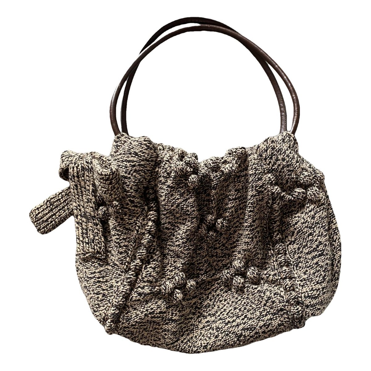Domino wool handbag
