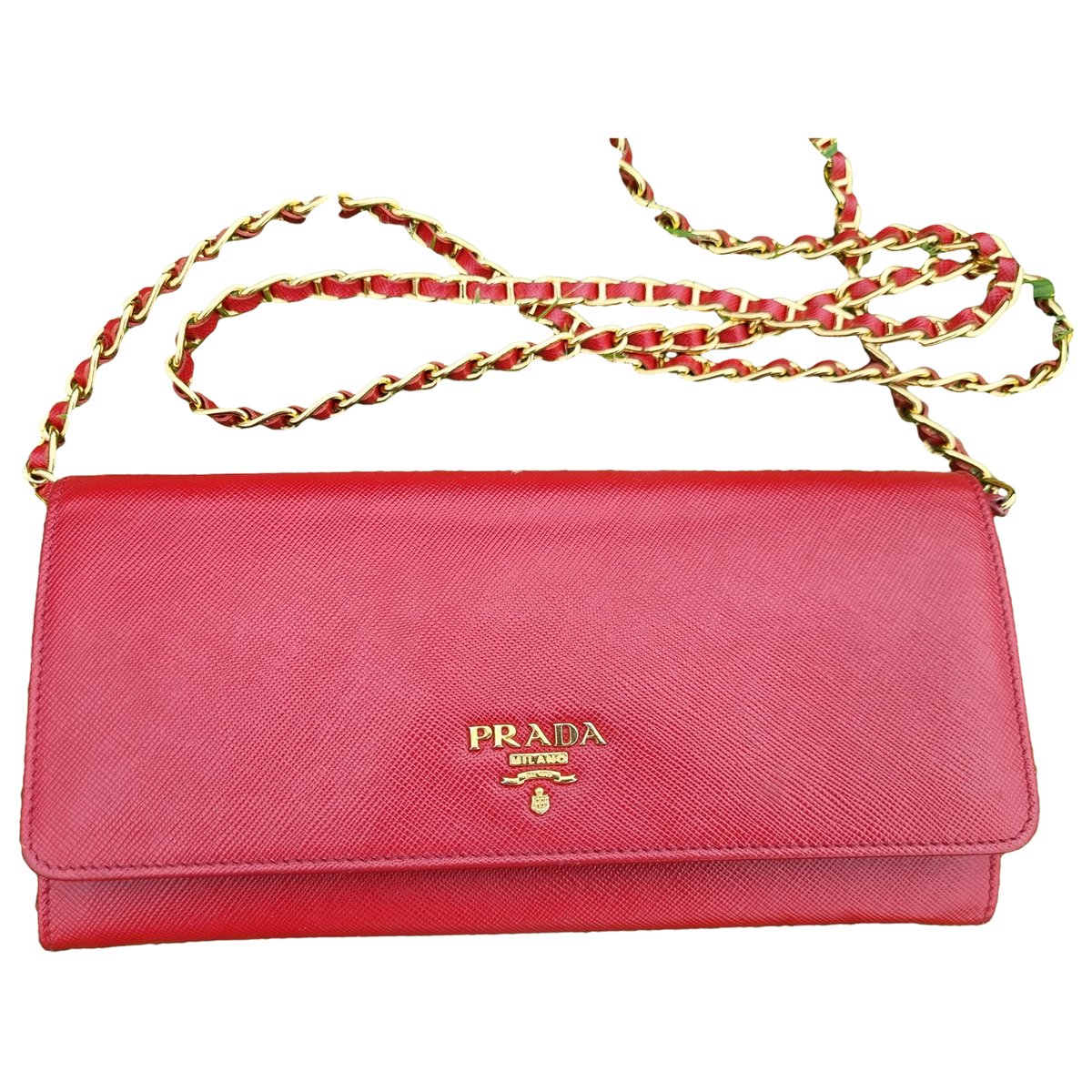 Diagramme leather clutch bag