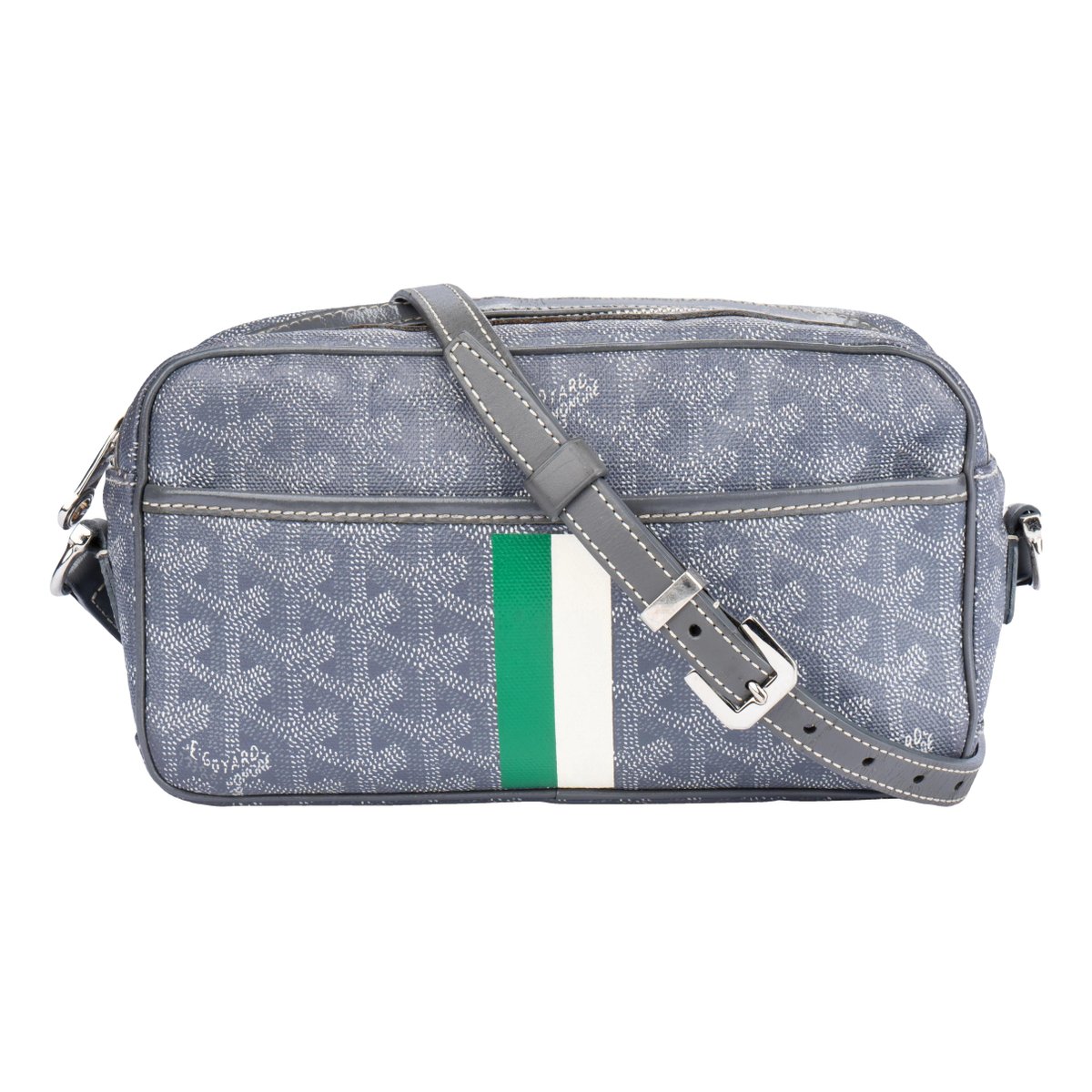 Cap vert leather crossbody bag