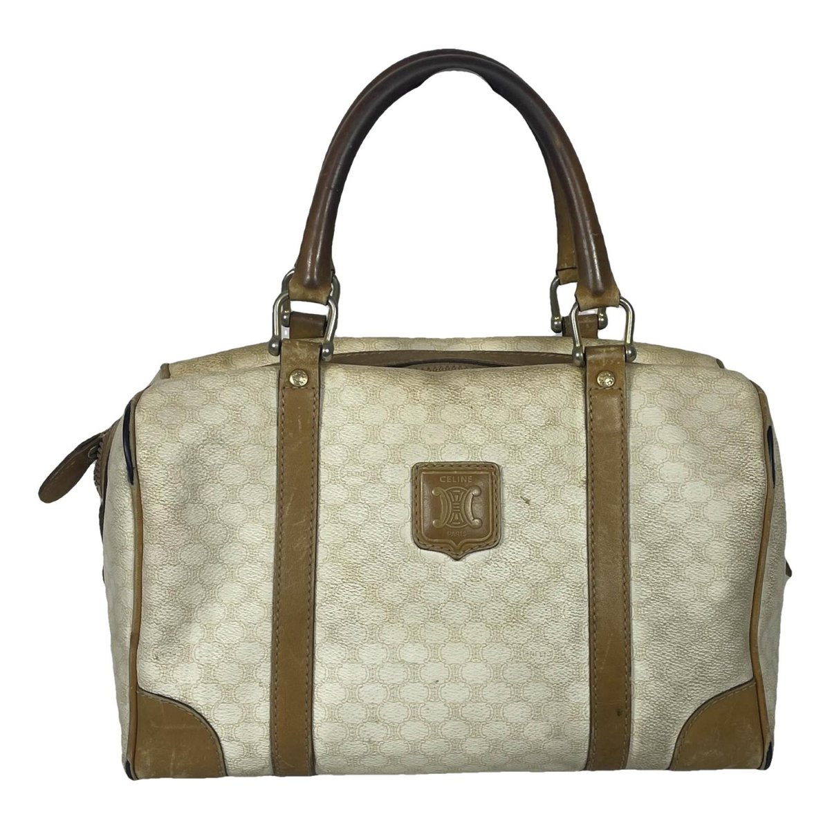 Triomphe leather bowling bag