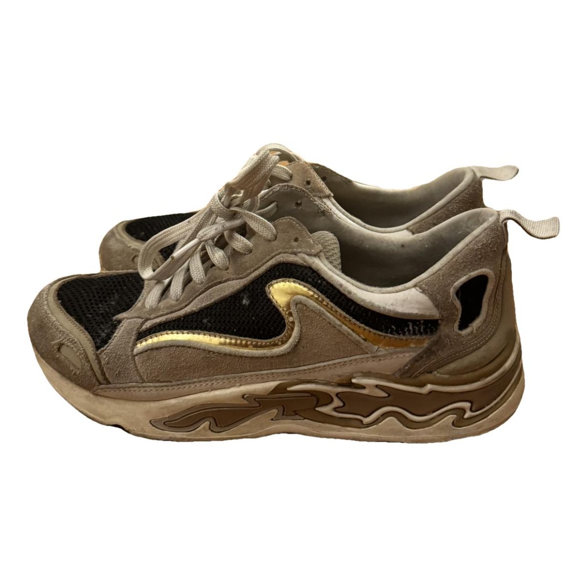Flame leather trainers