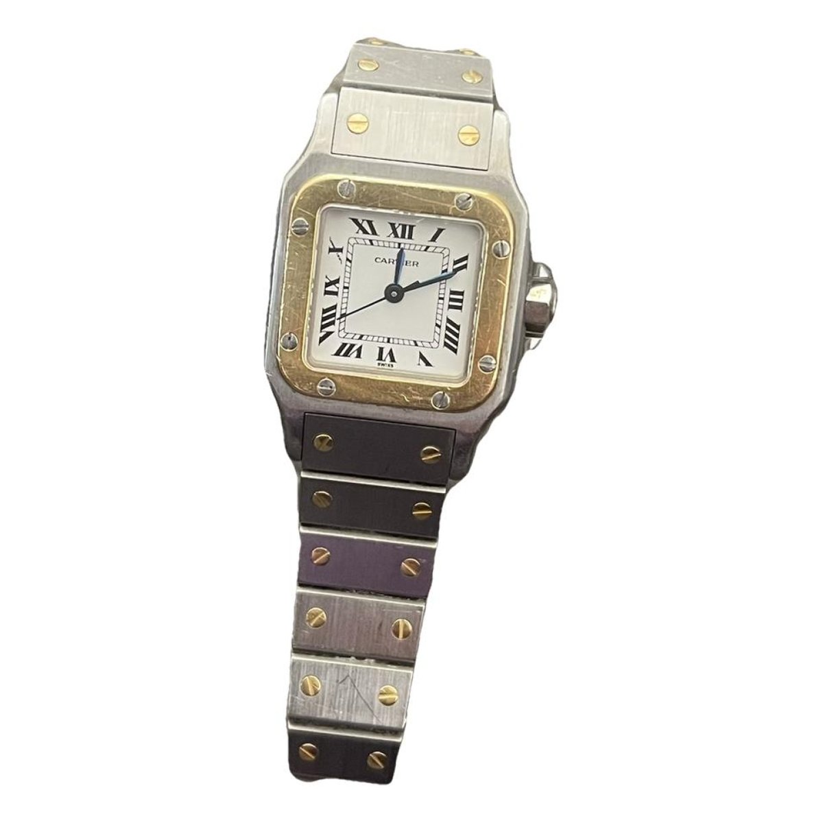 Santos Galbée silver watch
