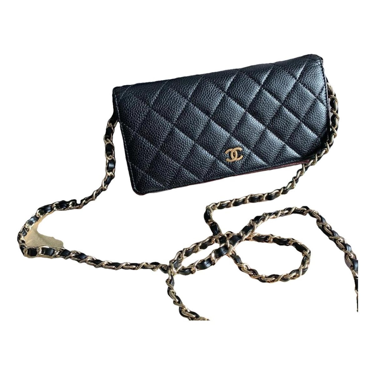 Wallet On Chain leather crossbody bag