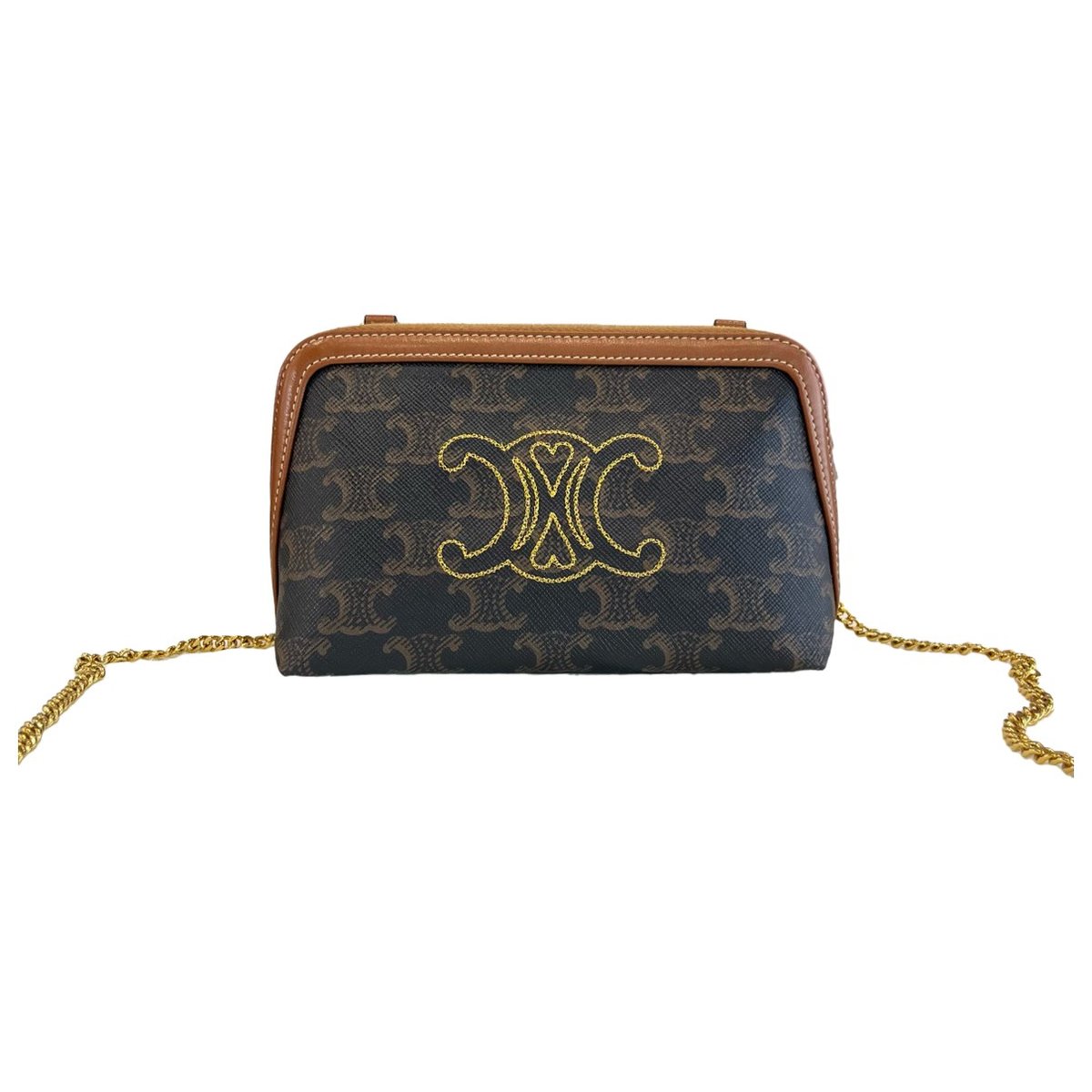 Triomphe vinyl crossbody bag