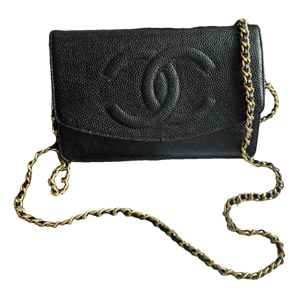 Wallet On Chain leather crossbody bag