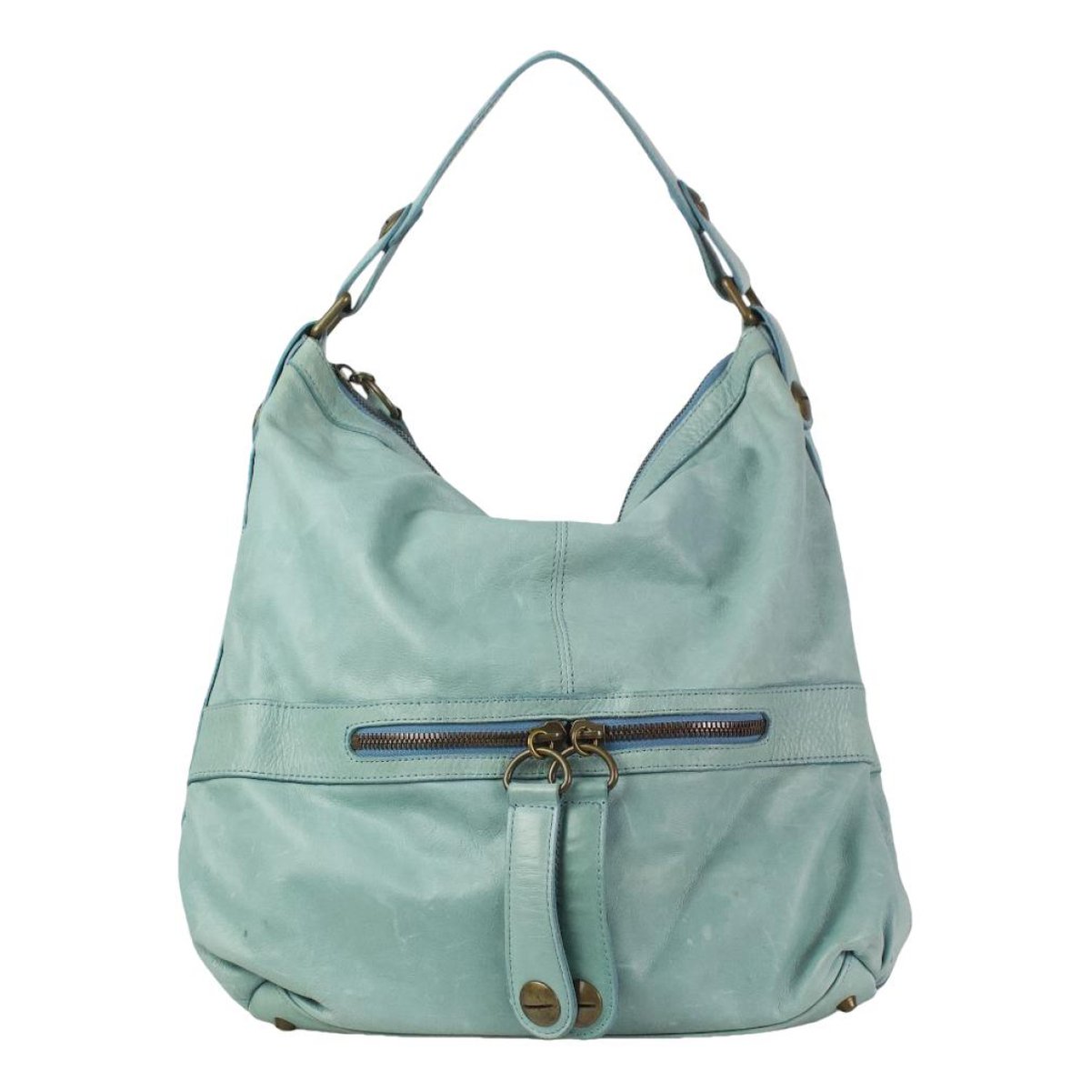 Tote Flower leather handbag
