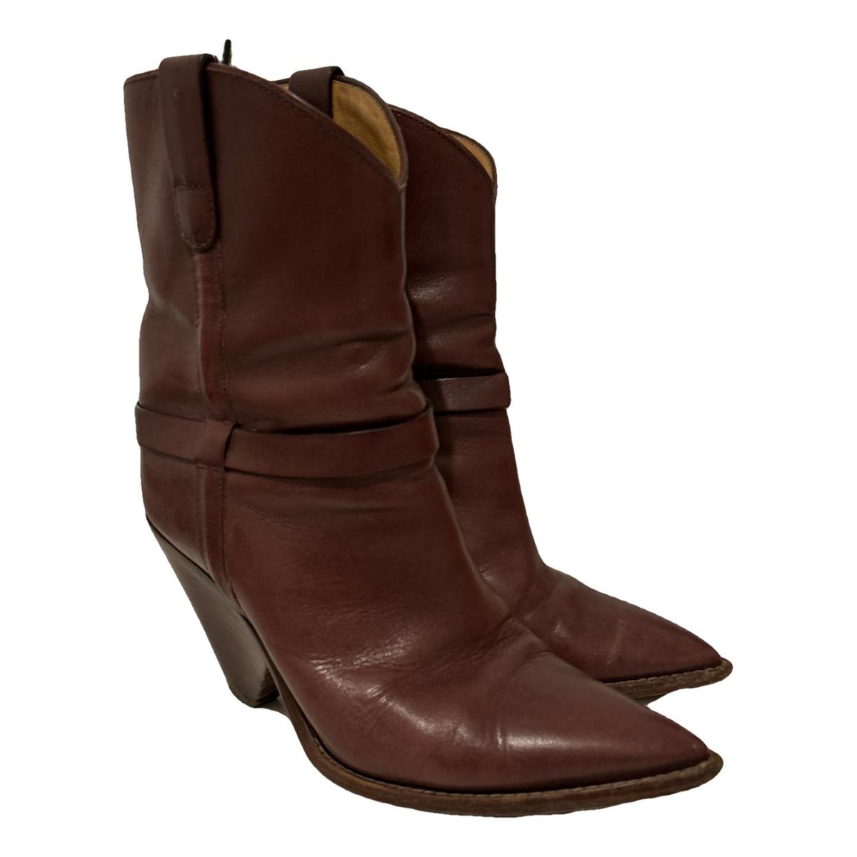 Lamsy leather western boots