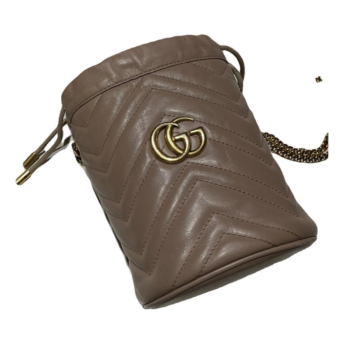 GG Marmont Chain Bucket leather crossbody bag