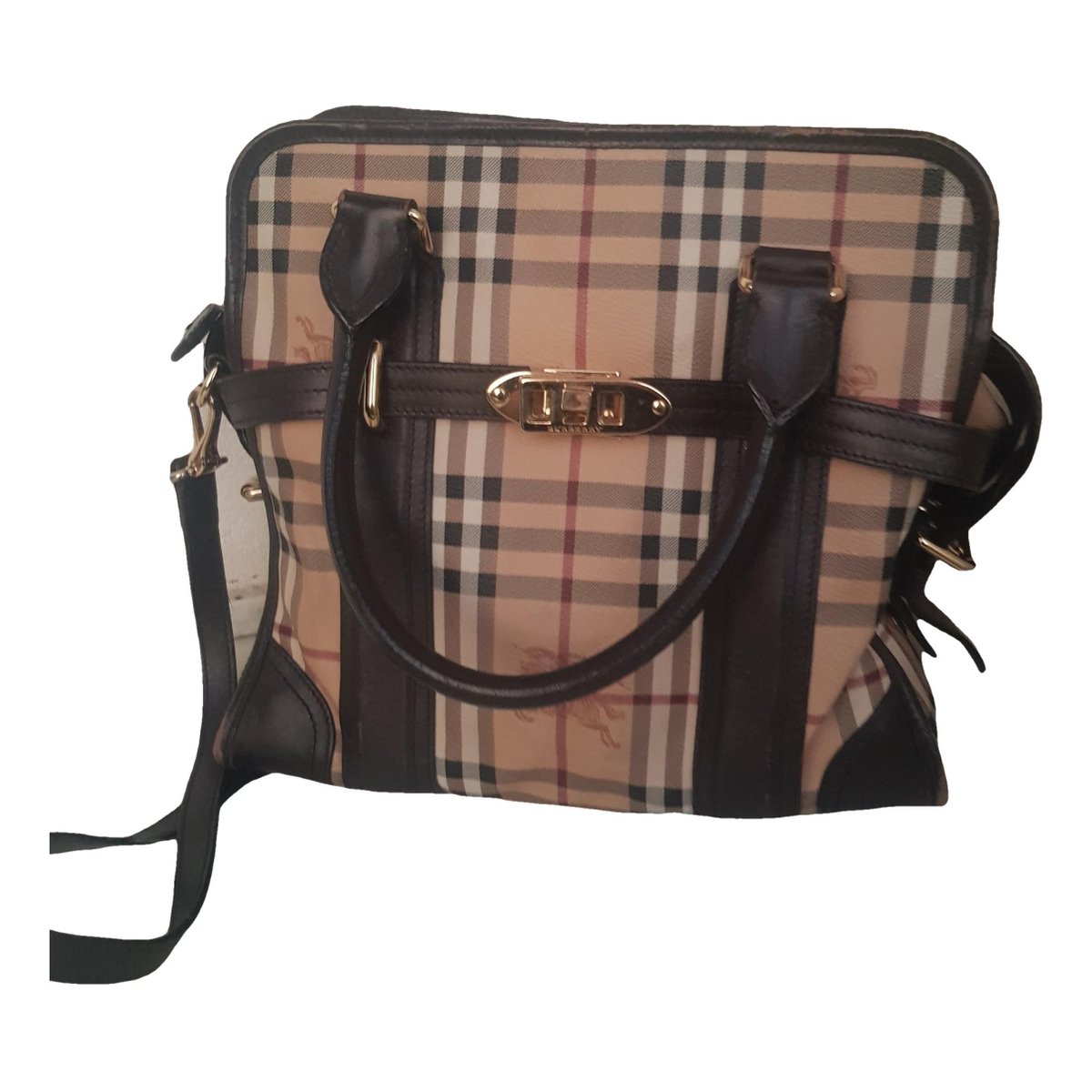 Title leather tote