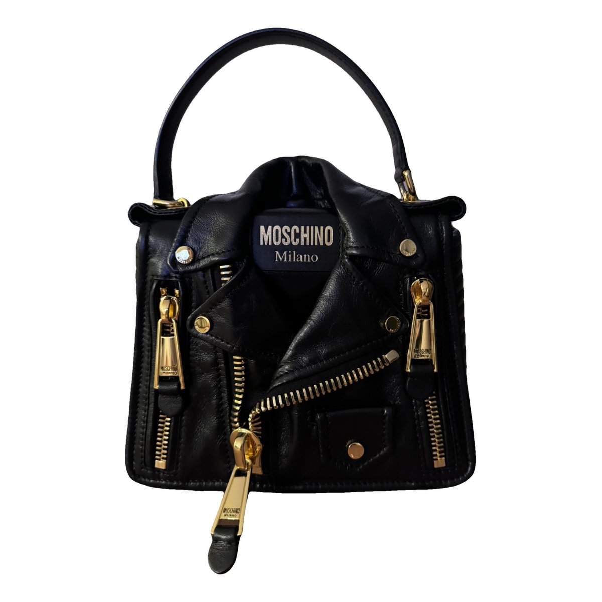 Biker leather crossbody bag