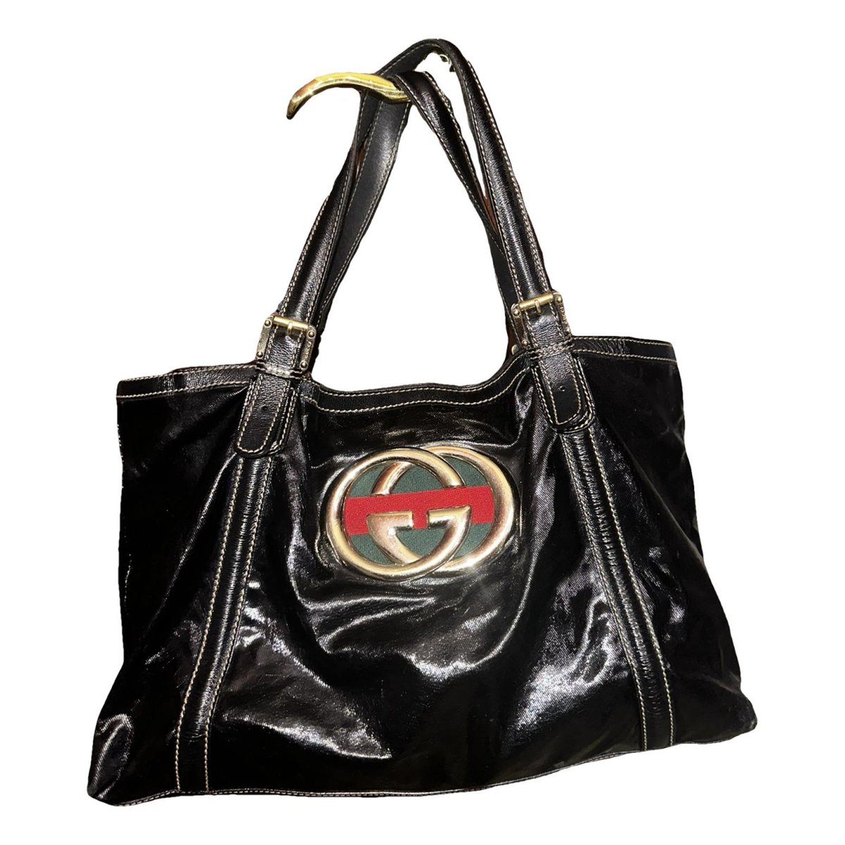 Britt patent leather handbag