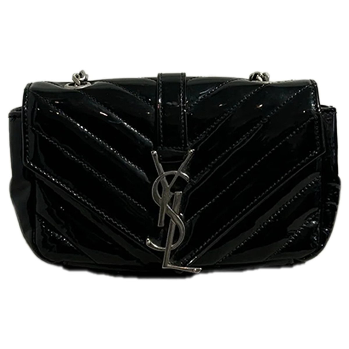 Baby monogramme patent leather crossbody bag