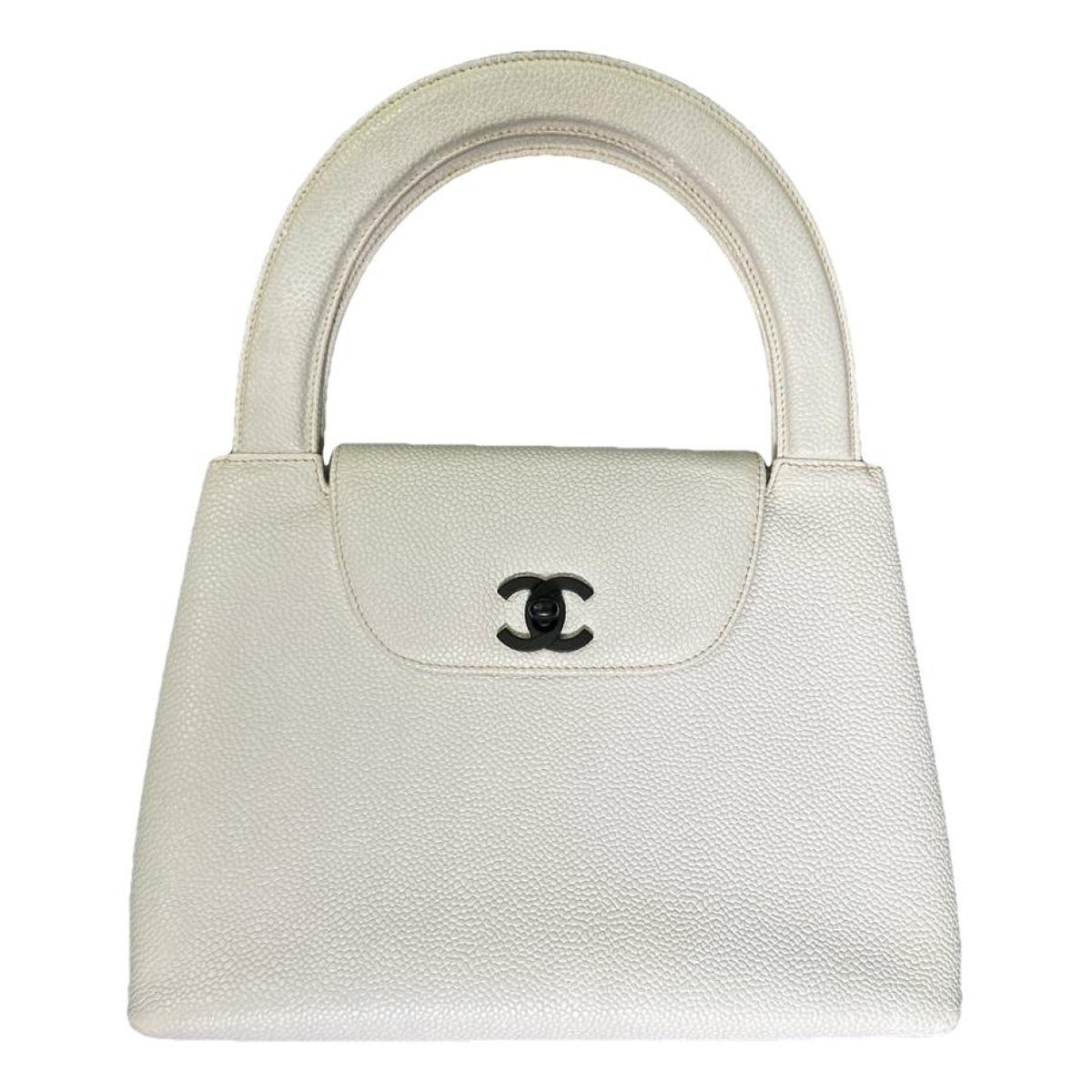 Trendy CC Top Handle leather handbag