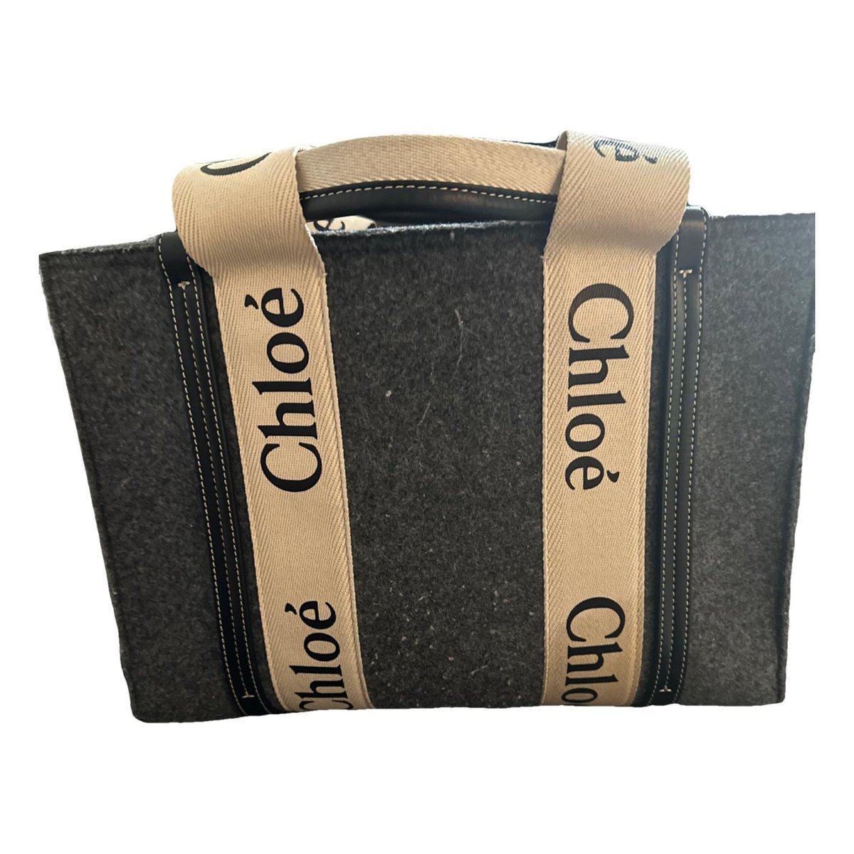 Woody wool tote