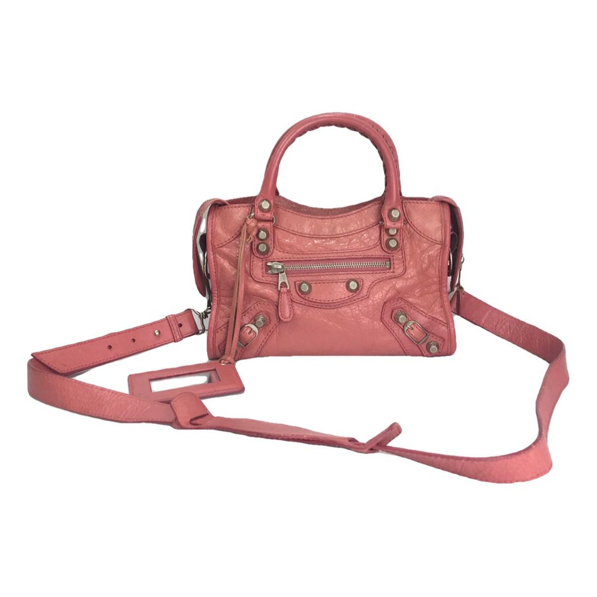City leather handbag