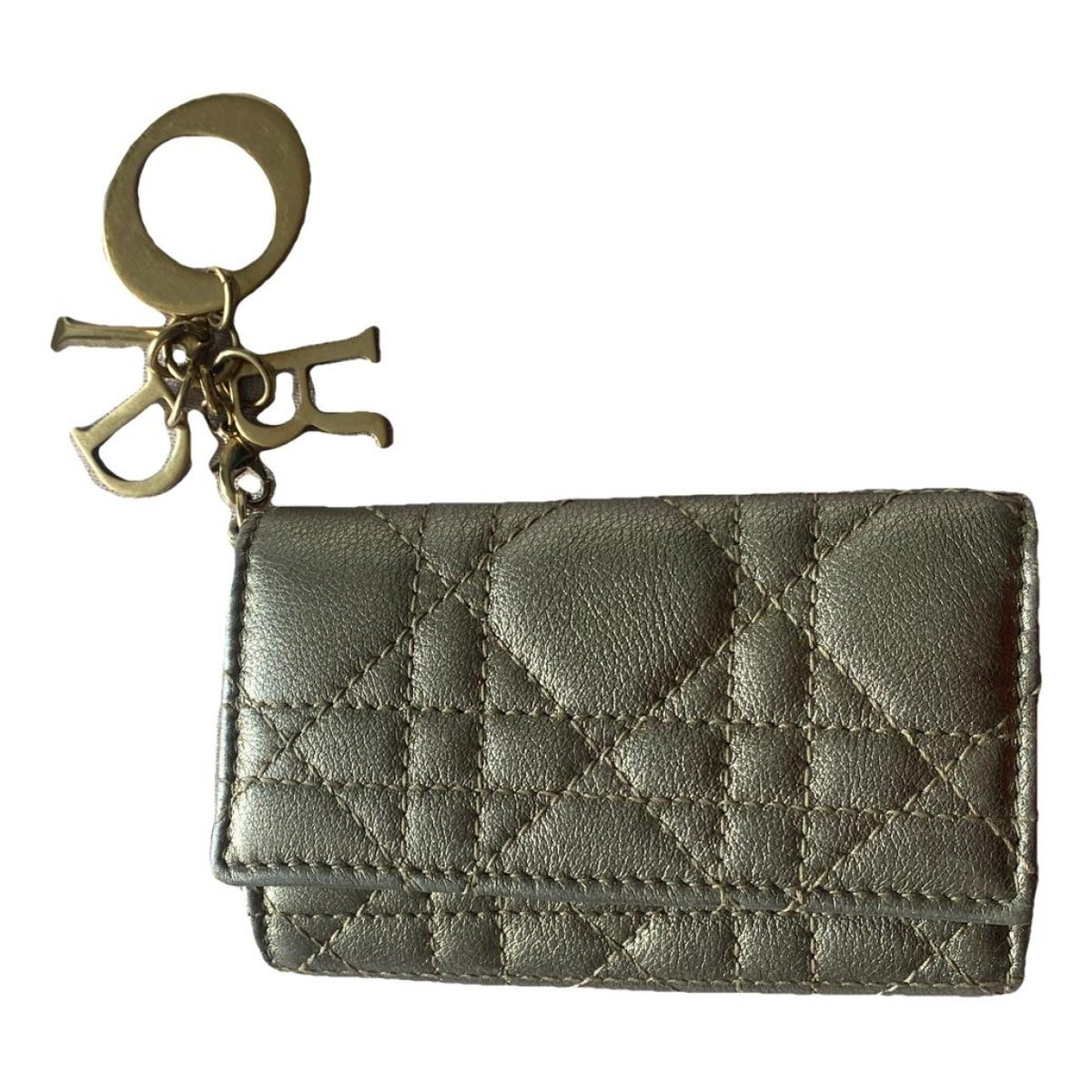 Lady Dior leather key ring