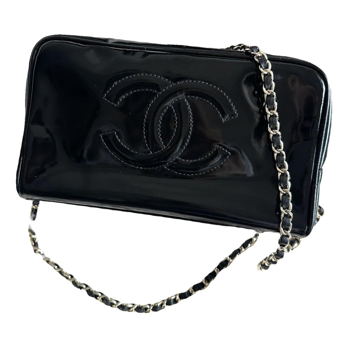 Vanity patent leather handbag