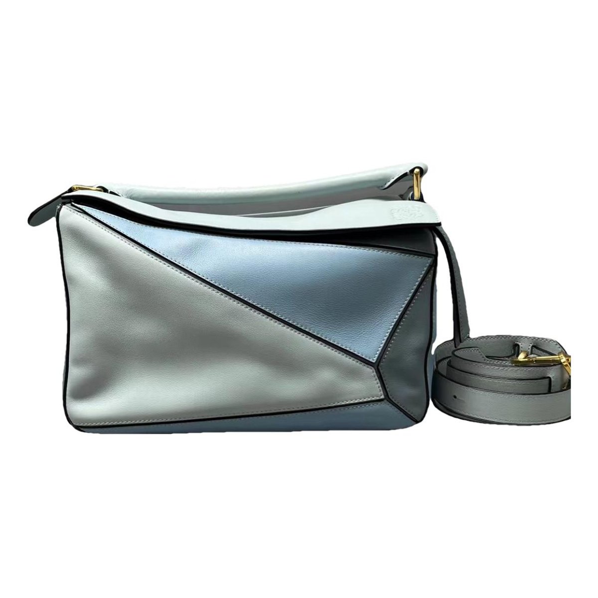 Puzzle leather handbag