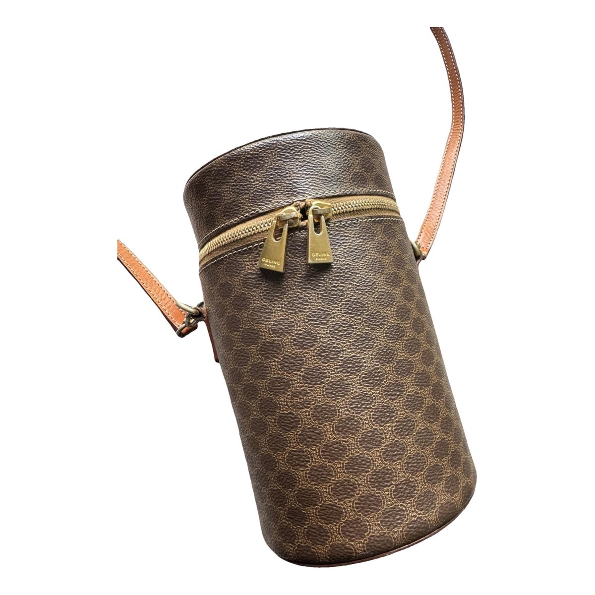 Tambour leather crossbody bag