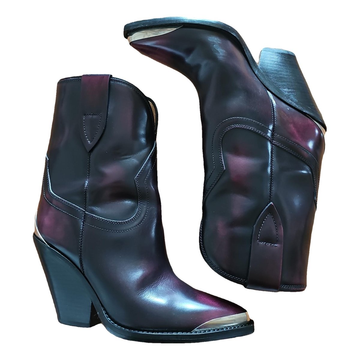 Lamsy leather cowboy boots