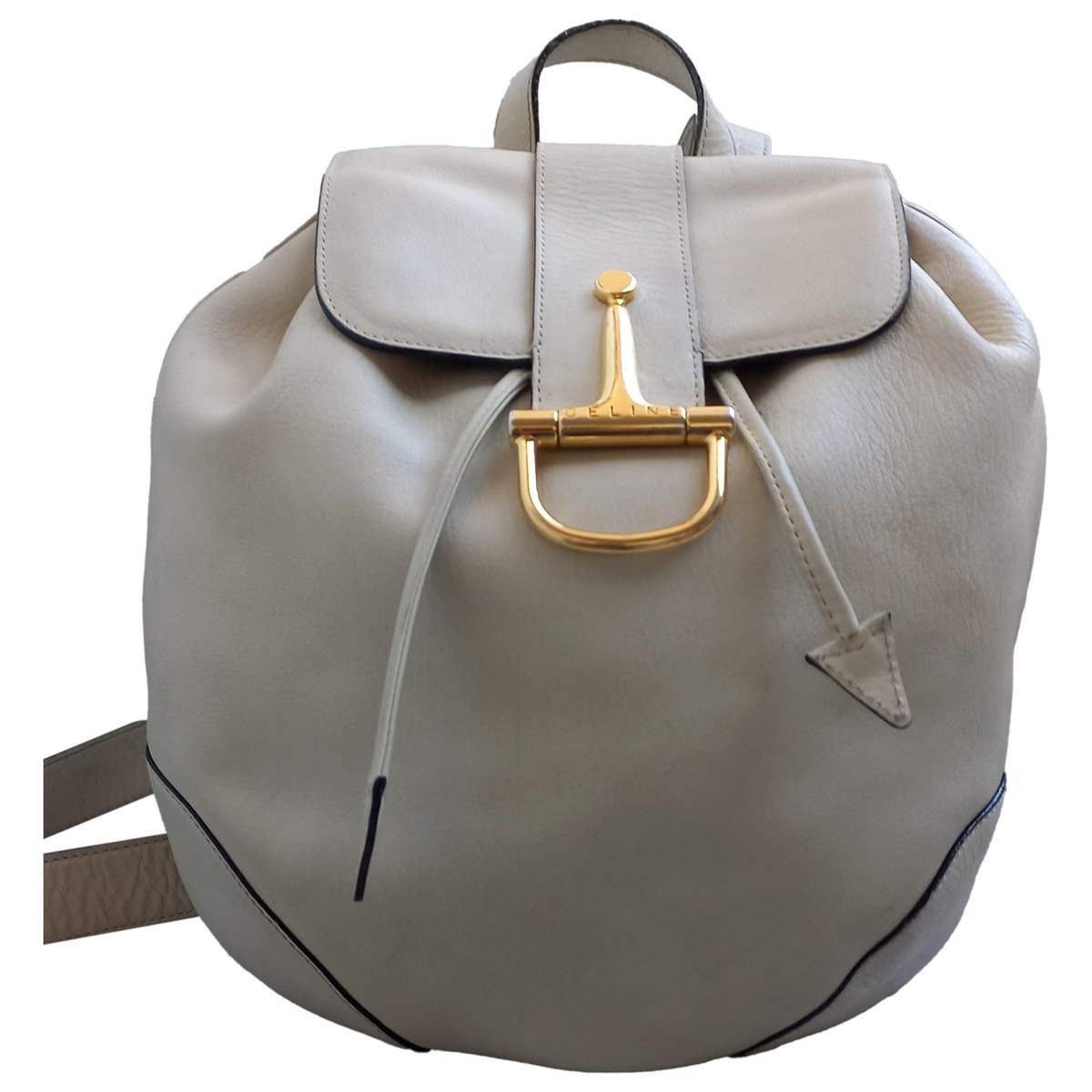 Curve leather backpack