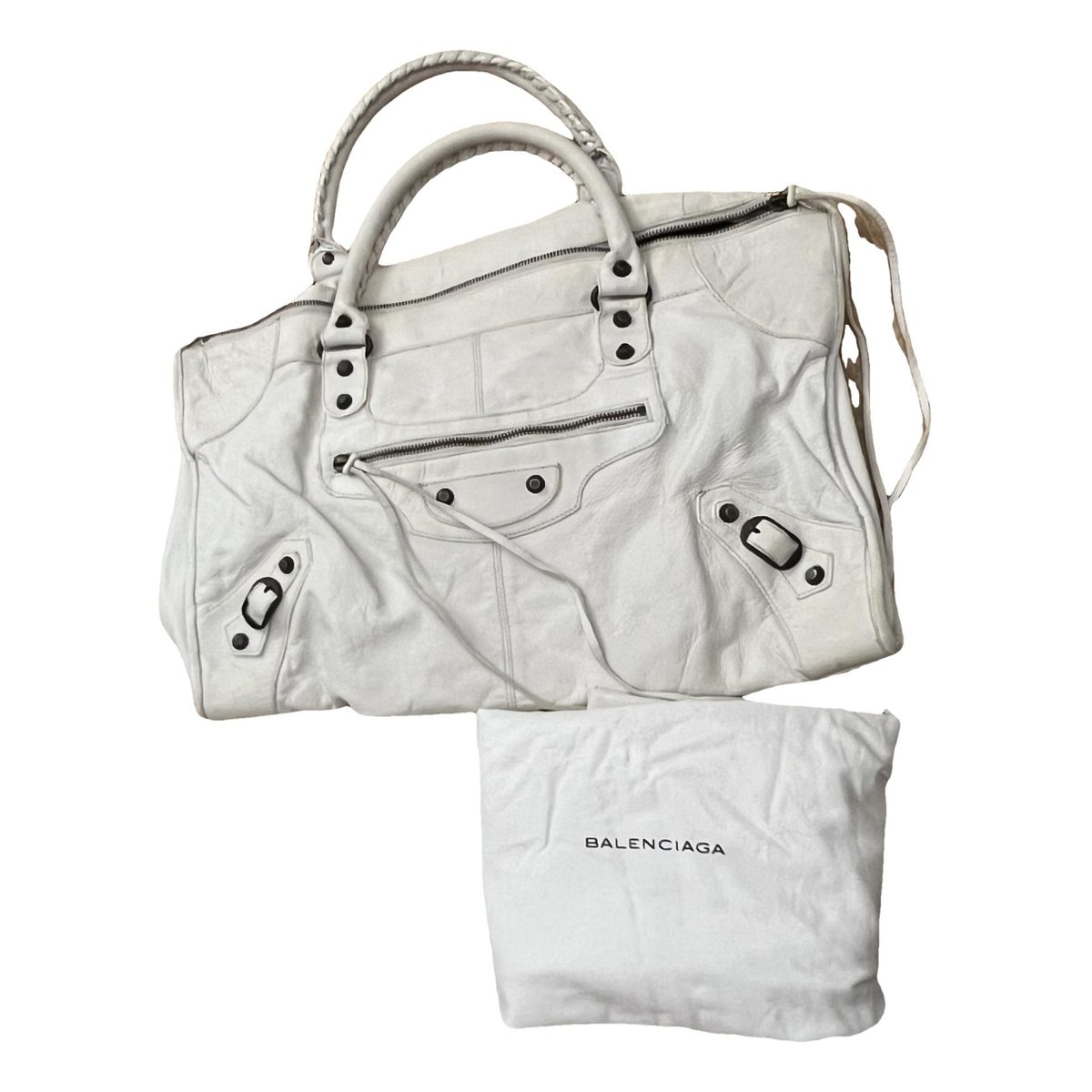 Work leather handbag