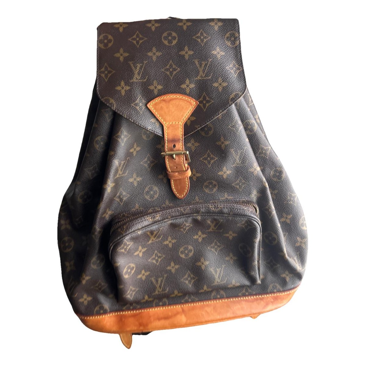 Montsouris Vintage leather backpack