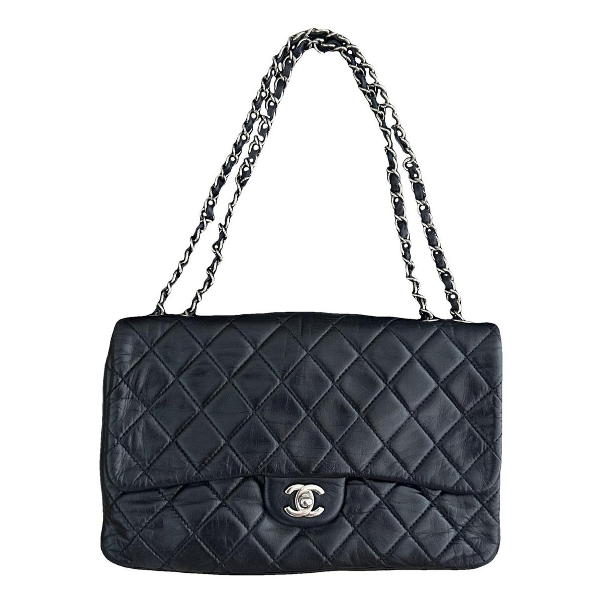 Trendy CC Flap leather handbag