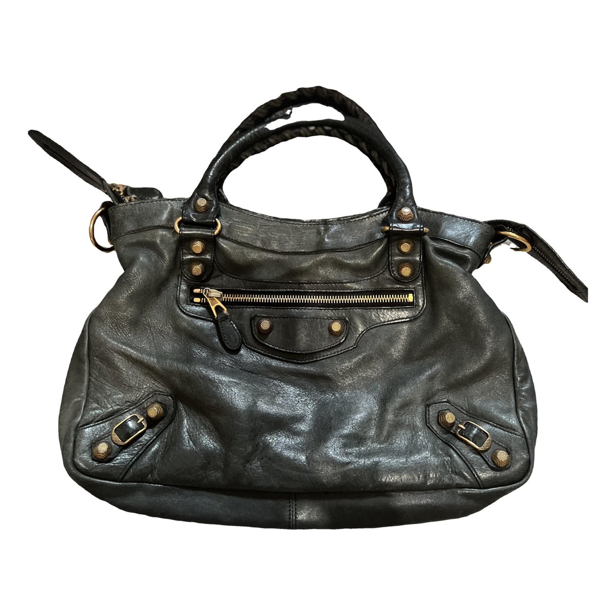 First leather handbag