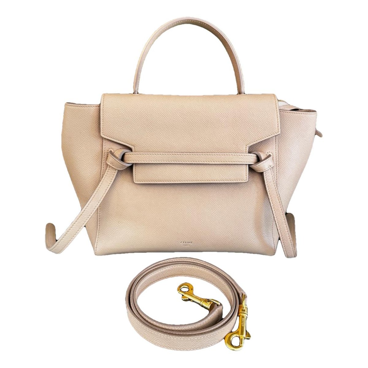 Belt leather crossbody bag