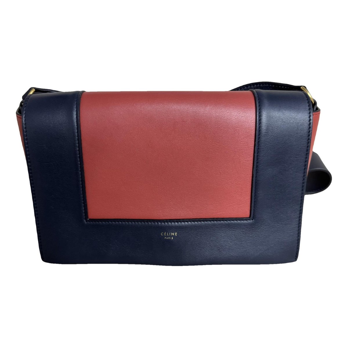Frame leather handbag