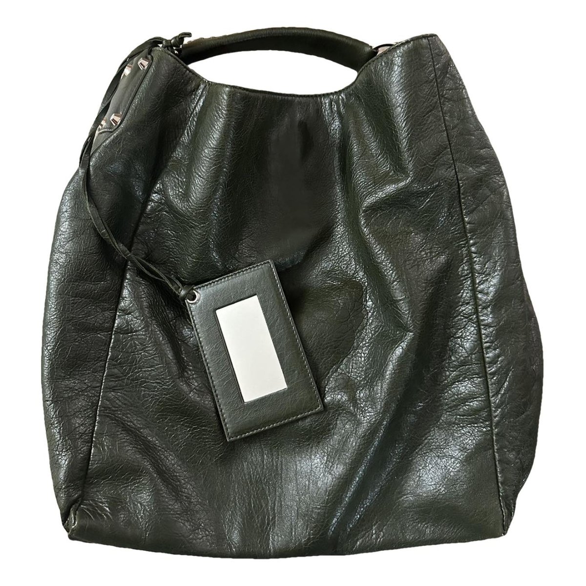 Blackout leather handbag