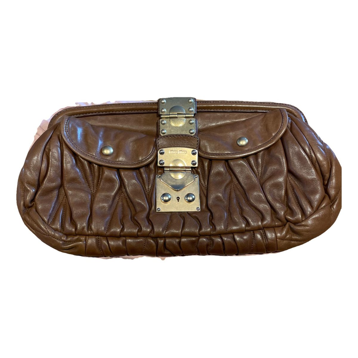 Miu Belle leather handbag