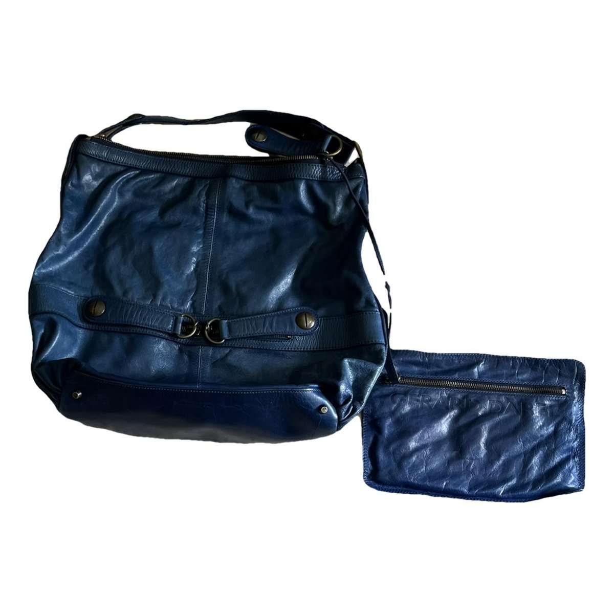 Tote Flower leather handbag