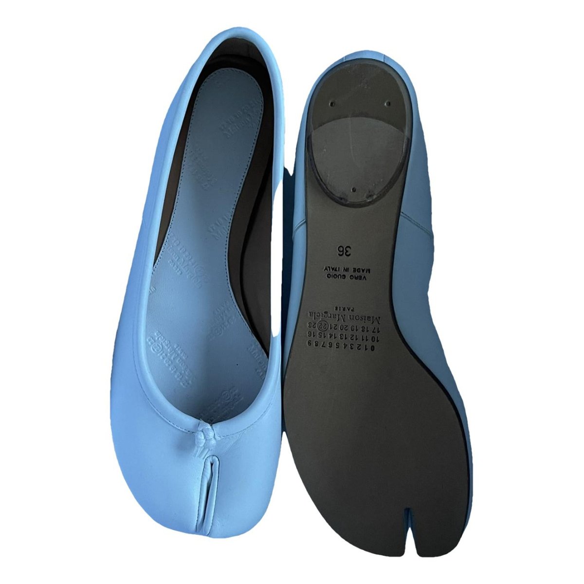 Tabi leather ballet flats