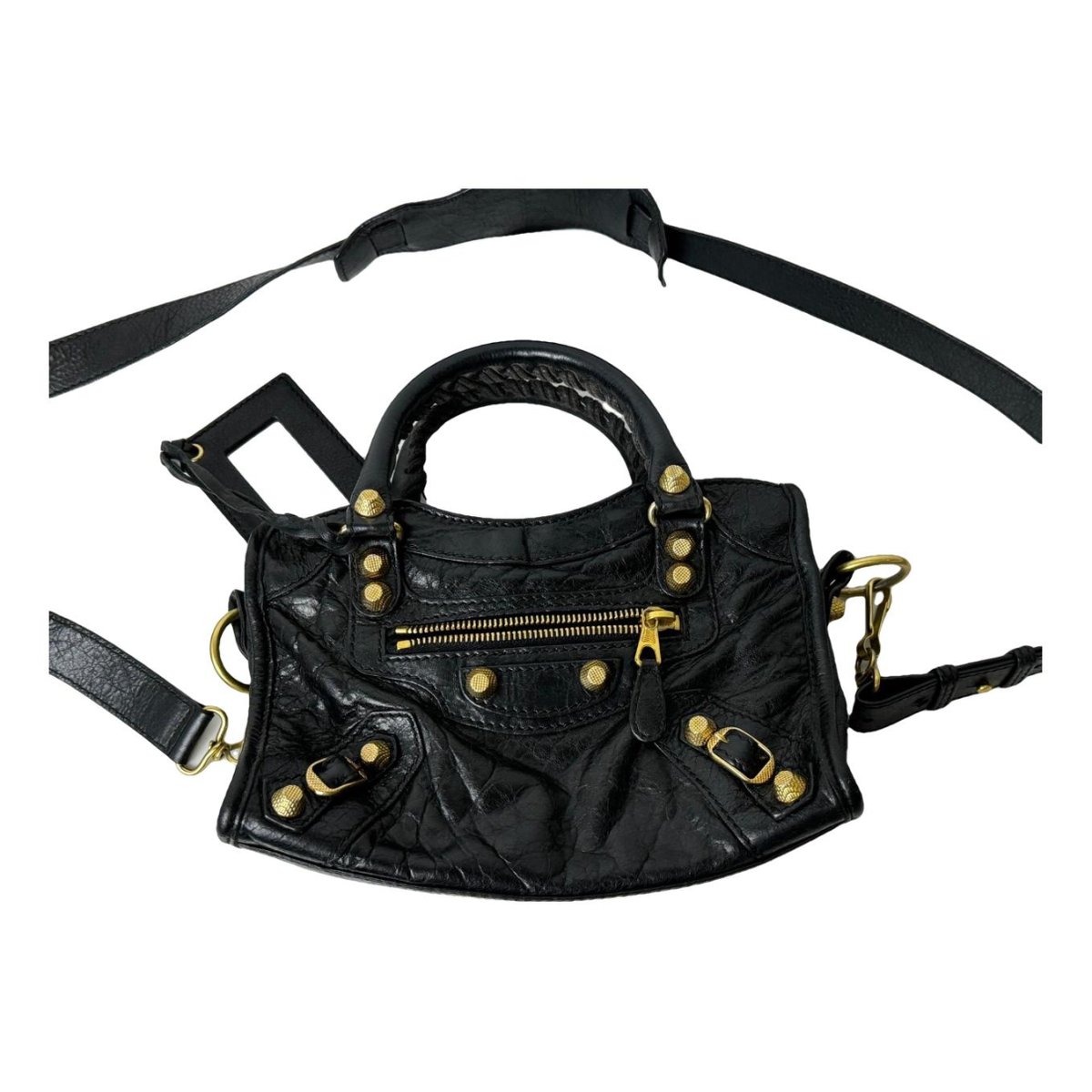 City leather handbag