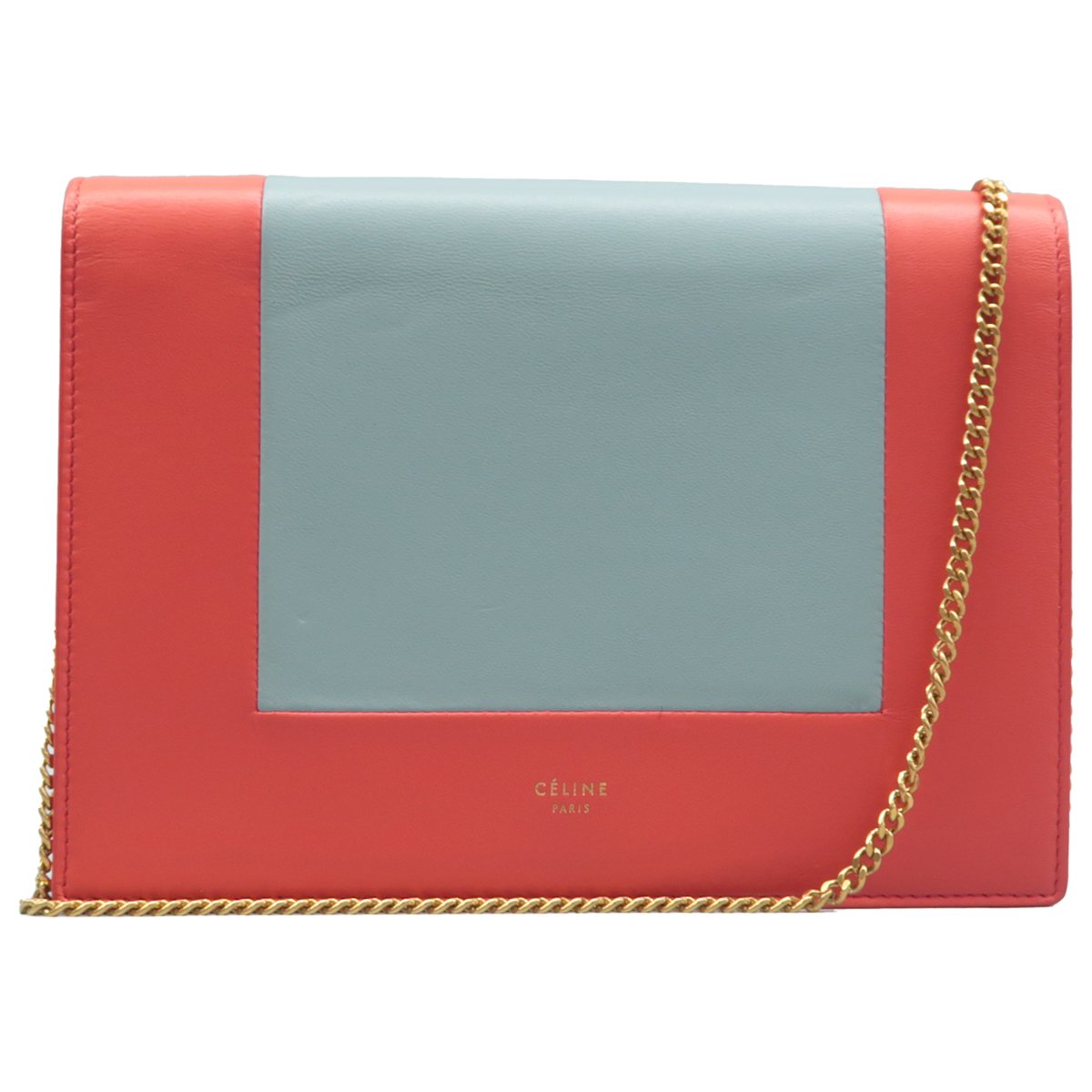 Frame leather handbag