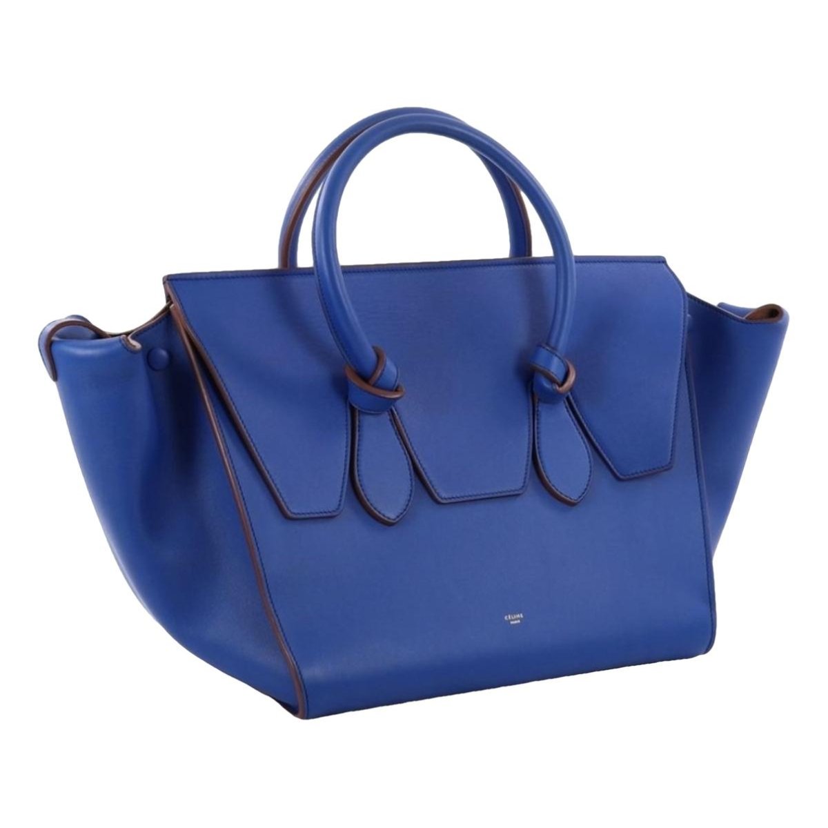 Tie leather handbag