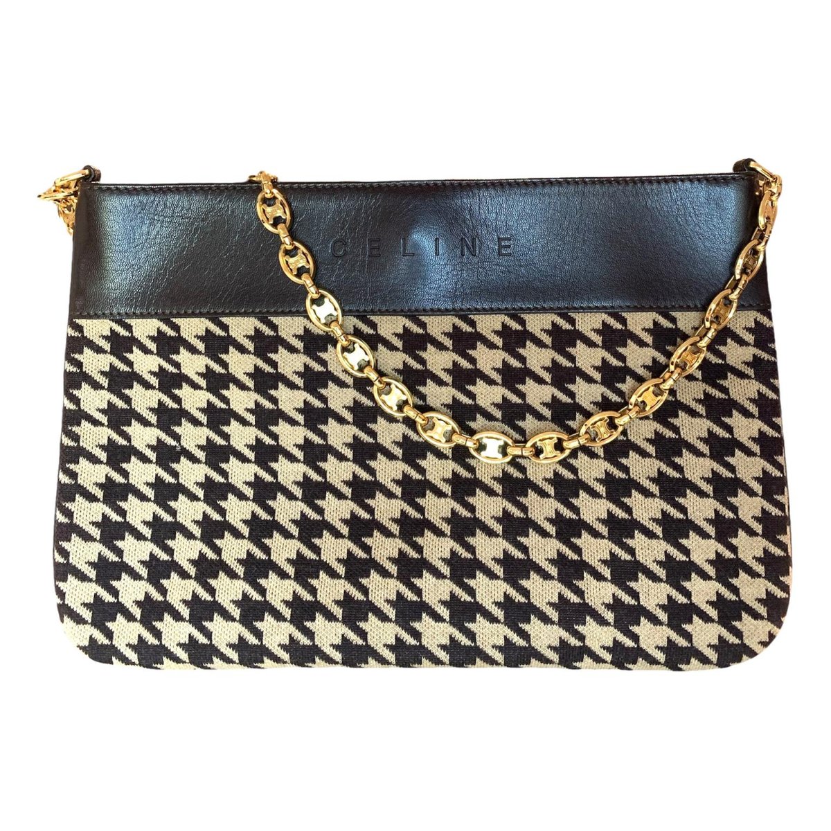 Triomphe chain cloth crossbody bag