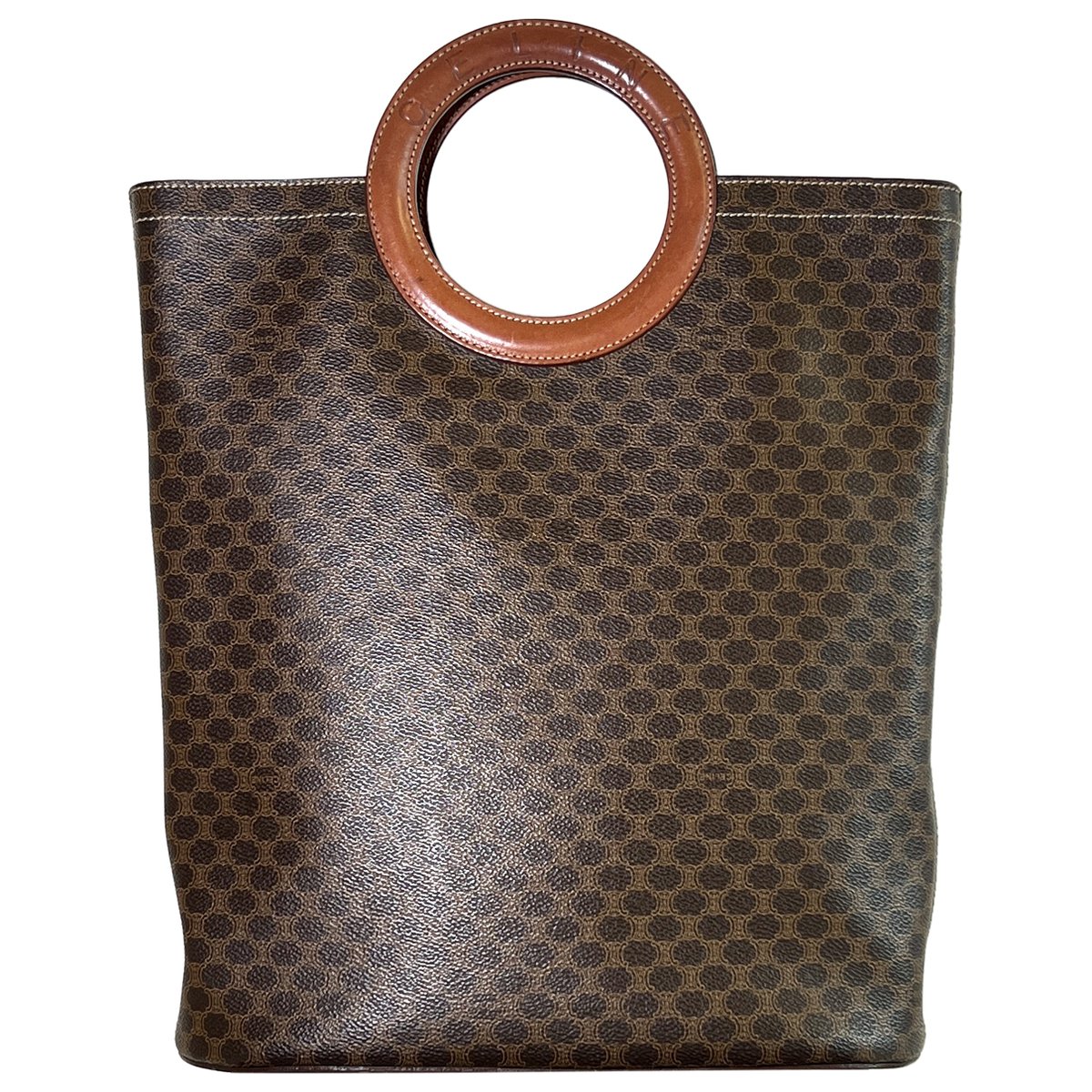 Twisted leather handbag