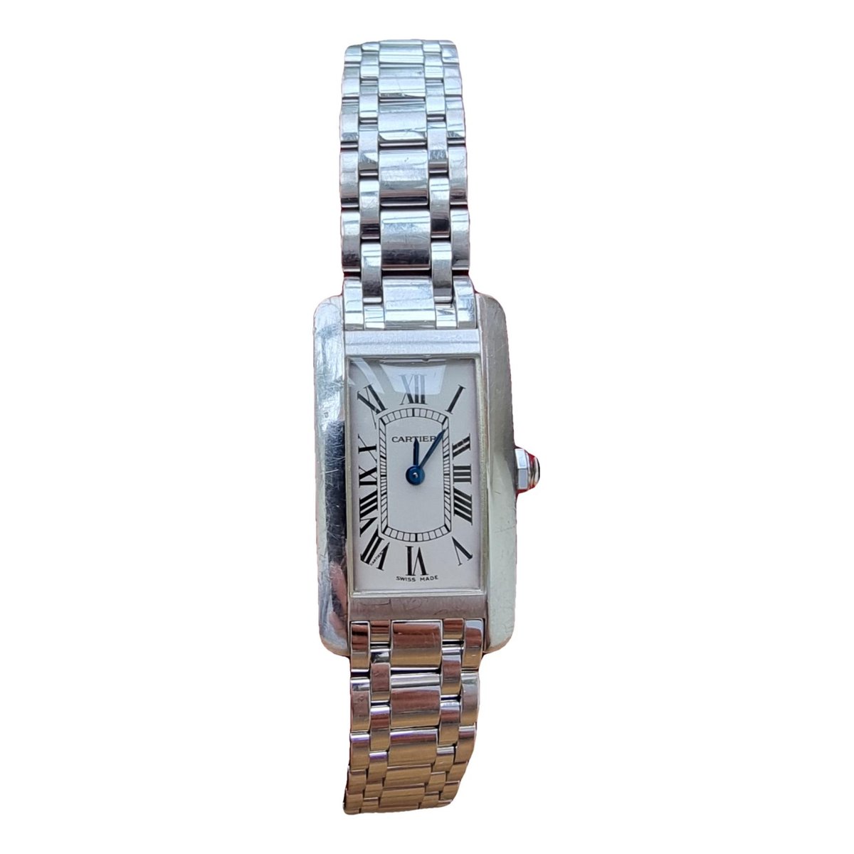 Tank Américaine white gold watch